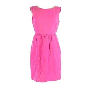 J. CREW 4 100% Silk Pink Sleeveless Party Wedding Valentines Small Womens Date